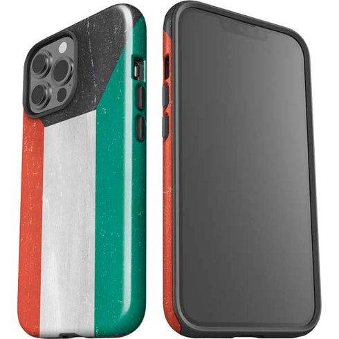 Kuwait Flag Distressed iPhone 13 Pro Max Impact Case